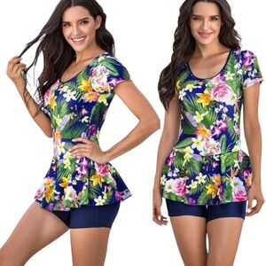 Tropical Floral Women's Swim One Piece